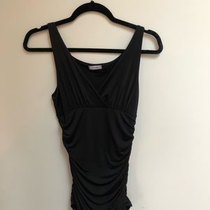 Ruched black top from young designers emporium